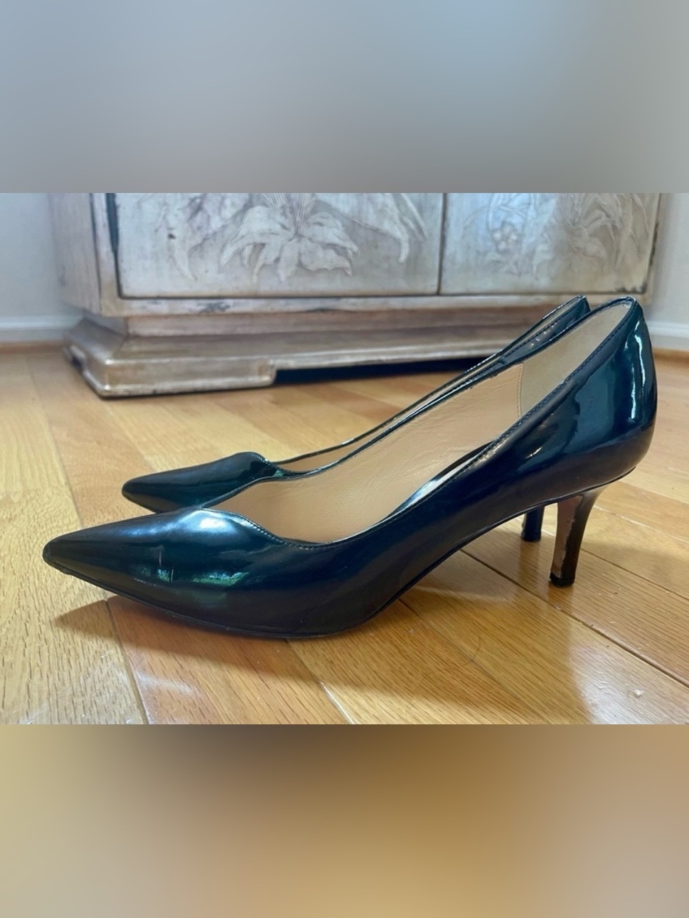 M. Gemi Black Patent Leather Heels